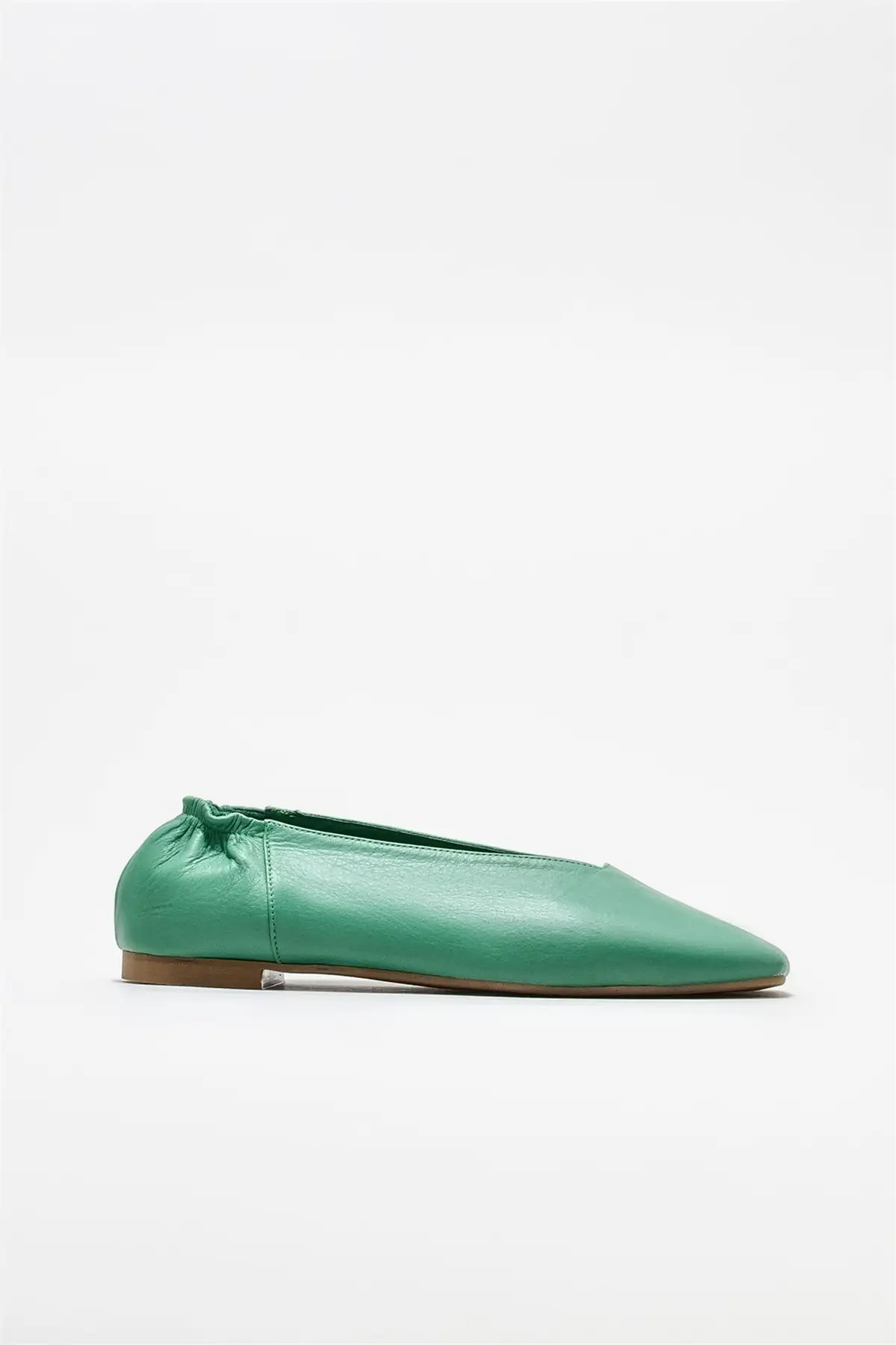 

Women Flats Shoes Green Leather Fashion Flats For Ladies Casual Shoes Elegant Flat Footwear Summer Ladies Shoes
