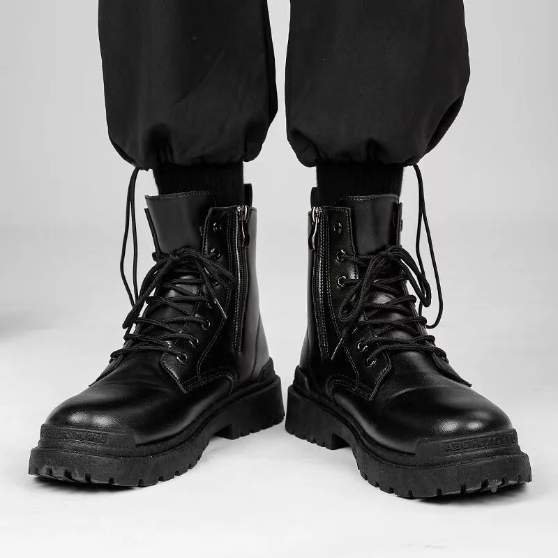 

Chenmeijing Boots fall fashion chunky bottom 2022 casual vintage British Martin boots men