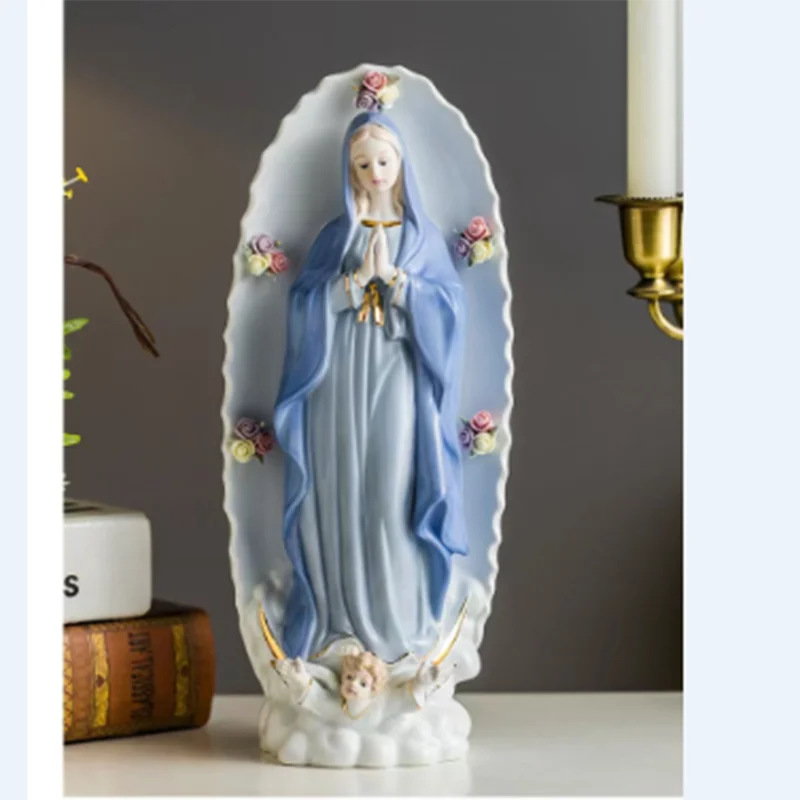 

Our Lady Of Guadalupe Ceramic Catholic Statue Virgin Mary Religious Tabletop Decoration