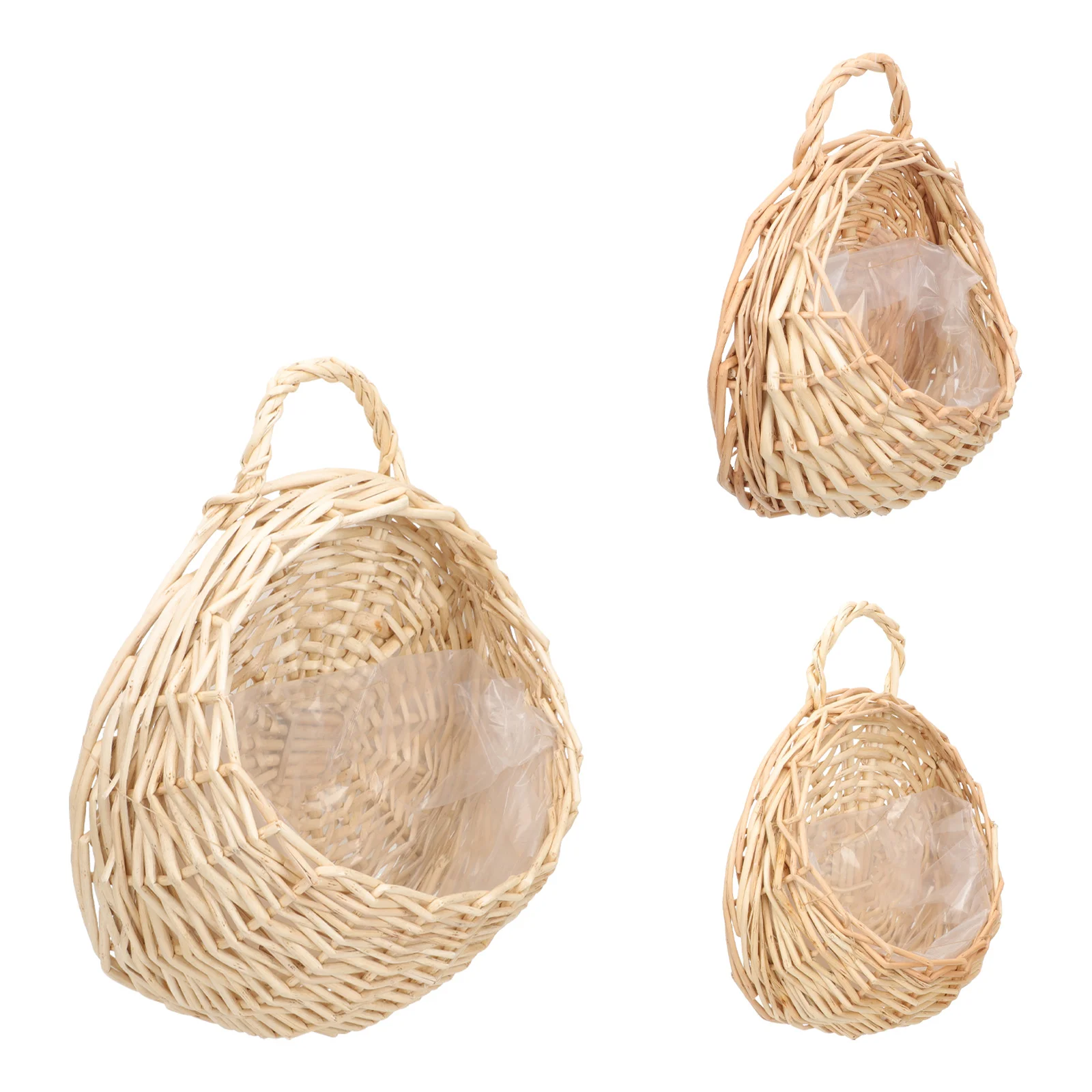 

Wall Hanging Flower Basketwoven Planter Pot Pots Baskets Wicker Rattan Flowerpot Fence Farmhouse Holder Vase Storageindoor
