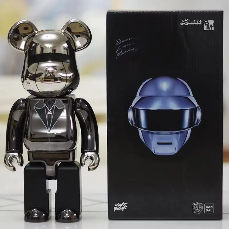 

Bearbrick 400% Net Red Violence Bear Living Room Decorations Fashion Play Blind Box Stupid Punk Hand Made Doll Gifts Models Toys