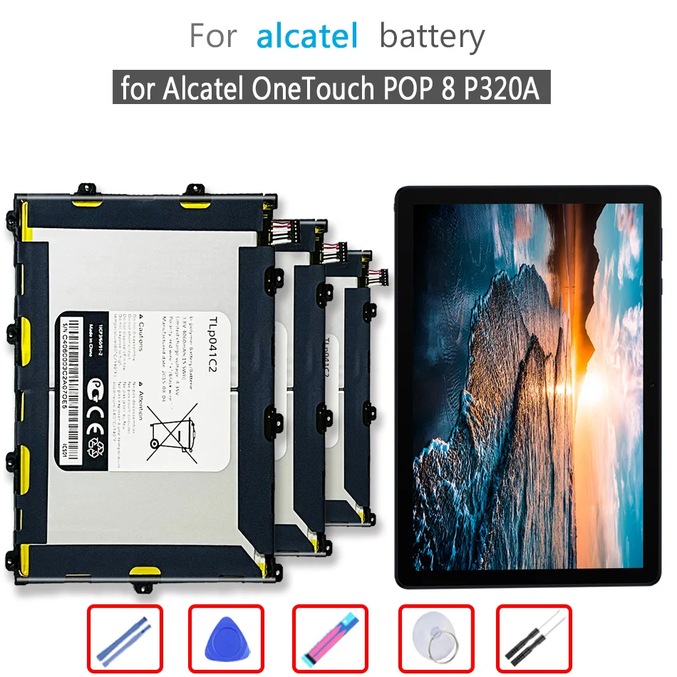 

TLp041C2 / TLp041CC 4060mAh Battery for Alcatel OneTouch POP 8 POP8 P320A