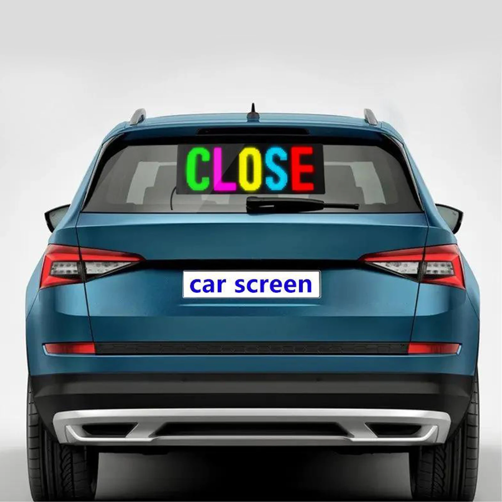 

Car LED Flexible Display Bluetooth APP USB 5V Hanging Car Rear Window LED Screen Graffiti Scrolling Text Animation Display 2022
