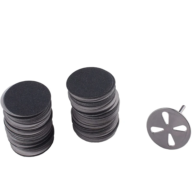 

100Pcs Sanding Paper Discs with Metal Nail Drill Bit,25mm Pedicure Sanding Disc Bit for Manicure Pedicure