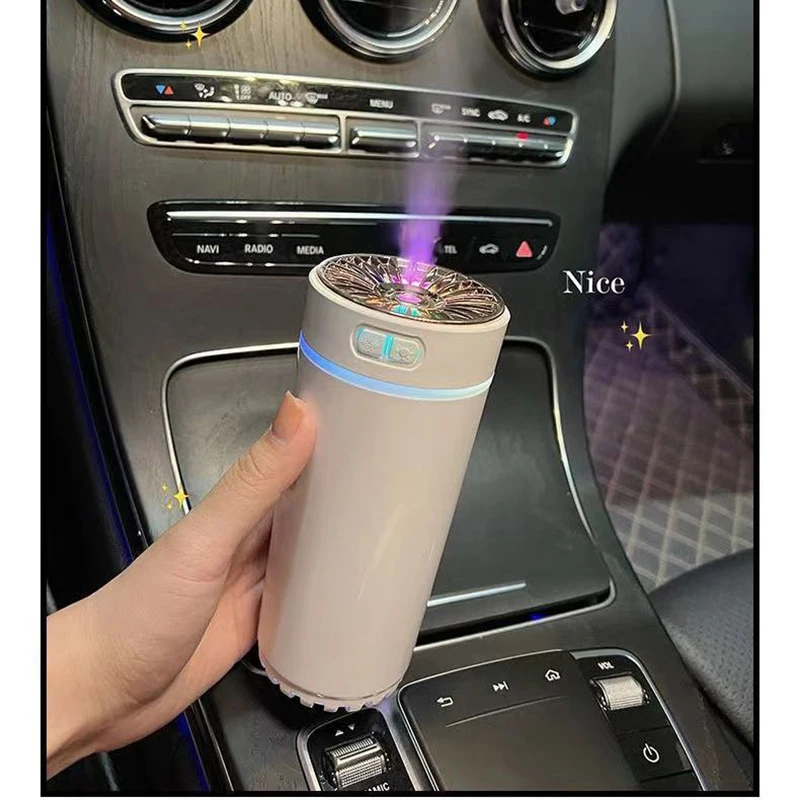 

300ML Mini Car Air Humidifier USB Ultrasonic Essential Oil Diffuser Smart Purifier Home Aroma Anion Mist Maker LED Aromatherapy
