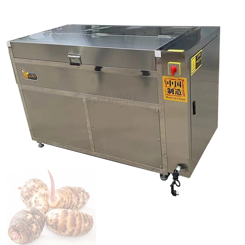 

Electric Fruit Vegetable Skin Washing Peeler Automatic Potato Carrot Cleaning Peeling Machine Sweet Potato Ginger