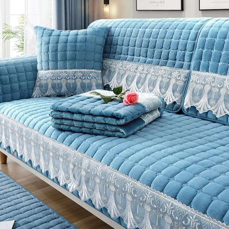 

Утолщенный чехол для дивана нескользящий чехол для сиденья современный однотонный чехол для дивана универсальный чехол для дивана украшен...