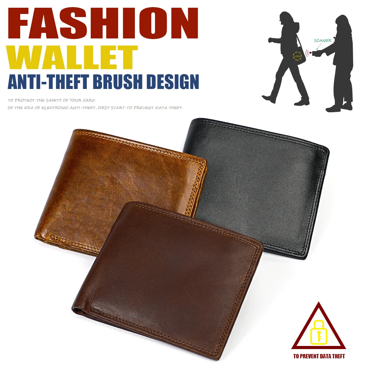 2023 New Genuine Leather Men's Wallet Vintage Cowhide Large Capacity Long Bifold Male Purse Card Holder With Zipper Coin Pocket