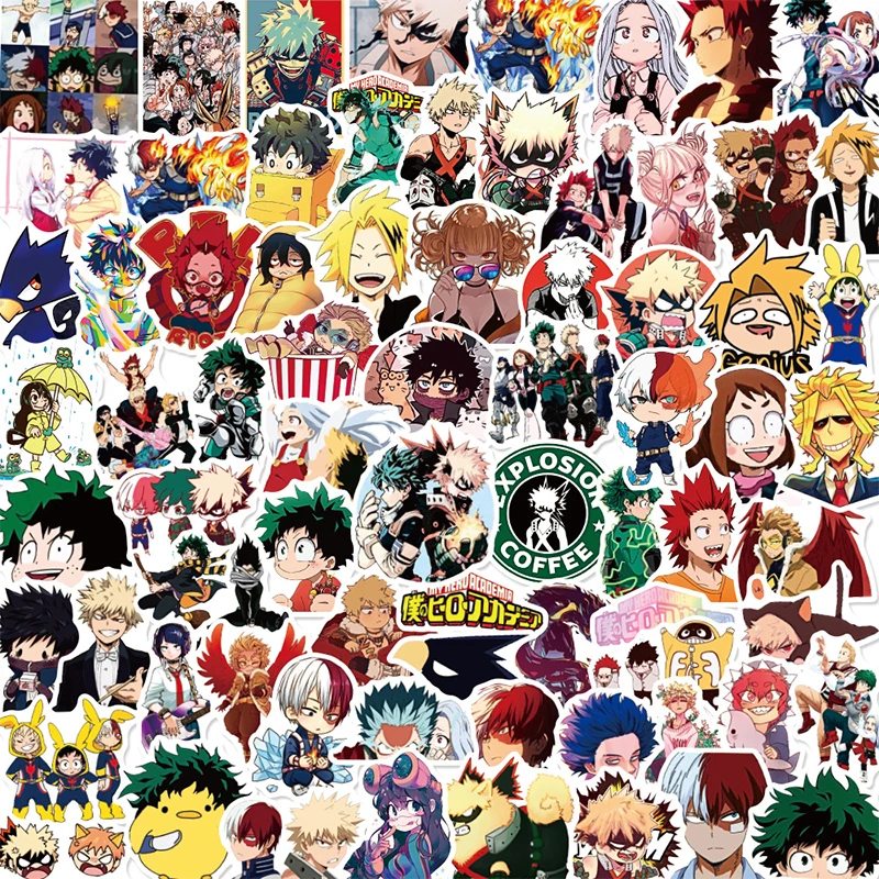 

10/30/50pcs Anime My Hero Academia Stickers Cartoon Graffiti Stickers for Laptop Motorcycle Skateboard Guitar Suitcase Toy Deacl
