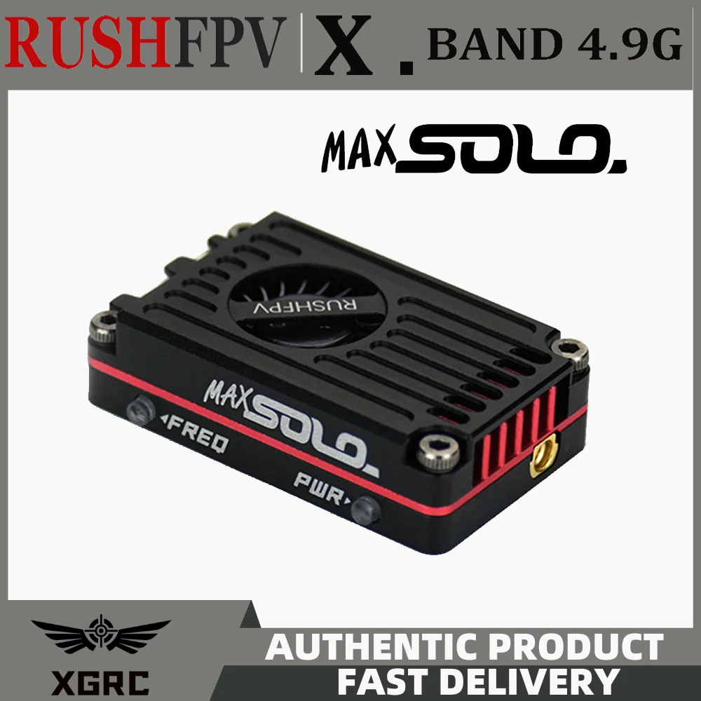 RUSHFPV MAX SOLO XBAND 4 9G 2 5 Вт 8-канальный передатчик VTX 9 ГГц с ЧПУ Встроенный охлаждающий