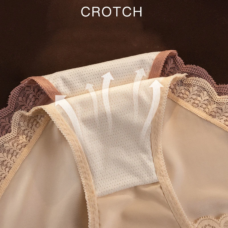 Женские атласные бесшовные трусы средней длины