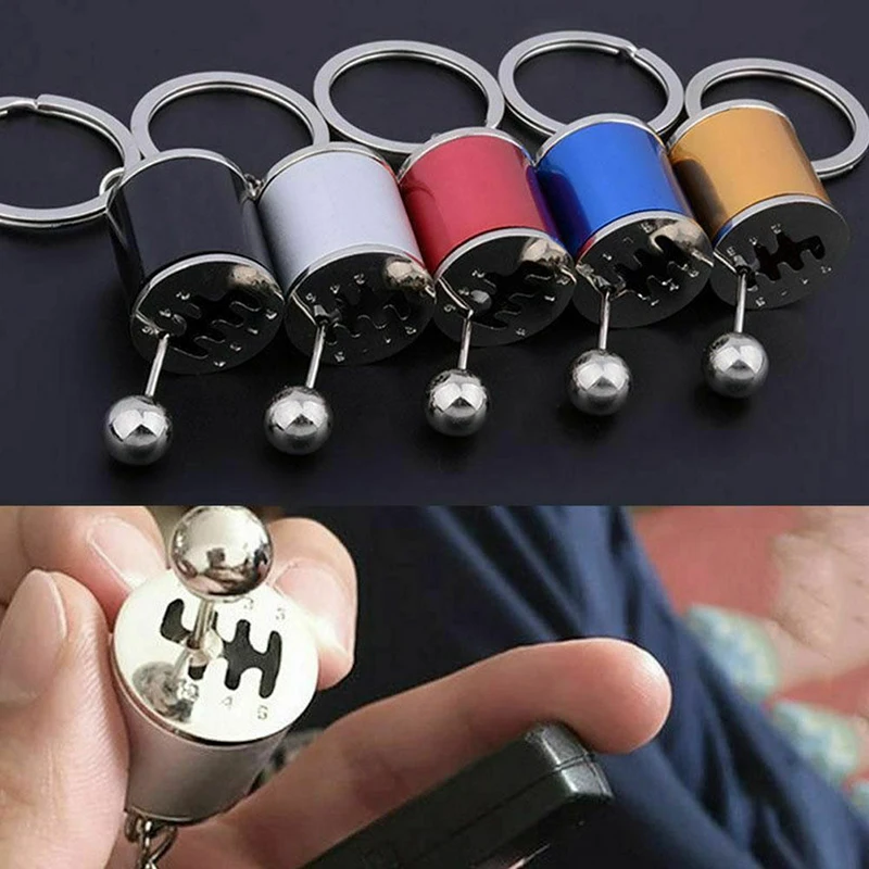 

Car Gear Box Keychain For Men Women Imitation 6 Speed Manual Car Styling Keyring Gear Knob Shift Gearbox Stick Gift Car Interior