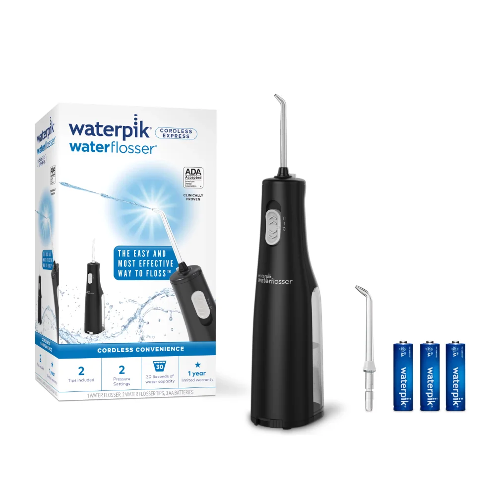 

2023 New Waterpik Cordless Express Portable Water Flosser Oral Irrigator, Black