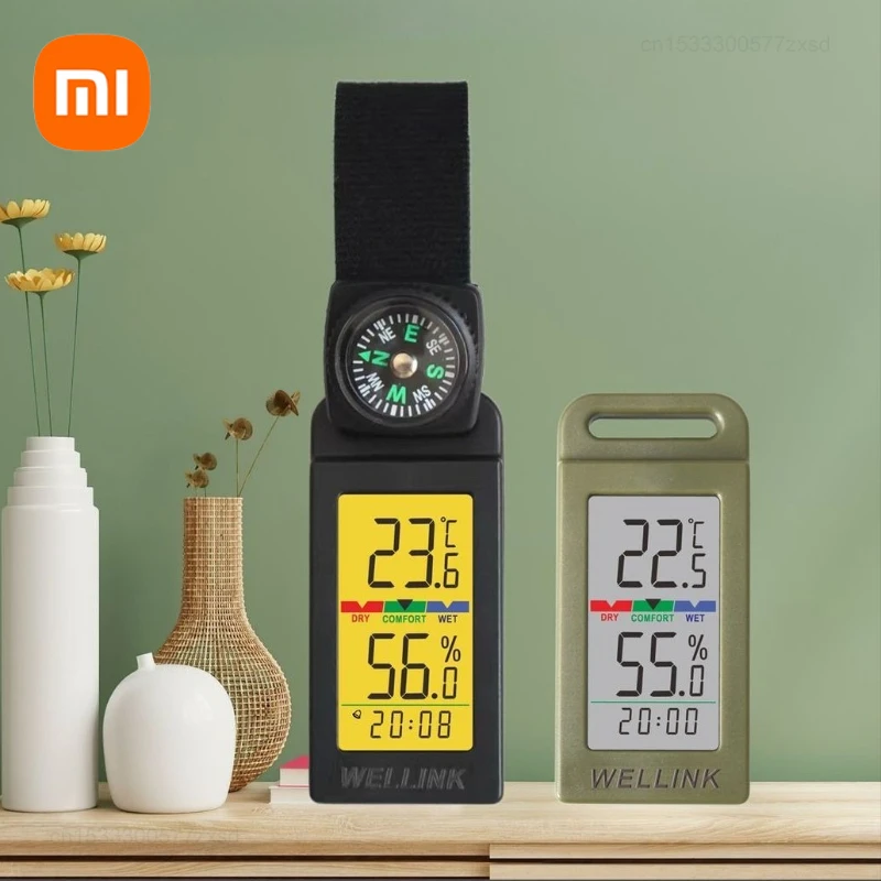 Фото Мини-термометр Xiaomi, уличный измеритель температуры и влажности, датчик для кемпинга, альпинизма, автомобиля, ЖК-дисплей, инструмент для измерения температуры в помещении №1