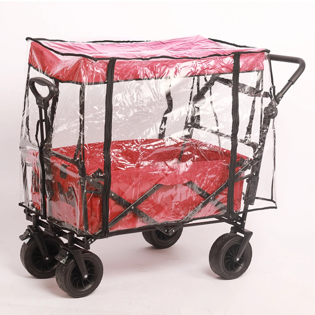 

Camping Trolley Rain Cover Garden Picnic Wagon Stroller Cart Waterproof Cover Folding Trolley Cart Garden Picnic High-transparen