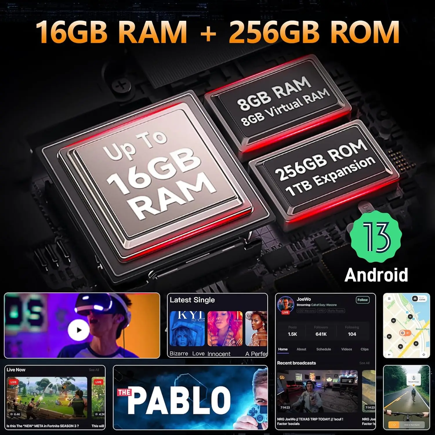 Фото Уличный смартфон CUBOT Kingkong Power Android13, 16 ГБ + 256 ГБ, 10600 мАч (33 Вт)/6,5 дюйма/48 МП + 20 МП ночного видения, IP68/двойная SIM-карта 4G/NFC/GPS №2