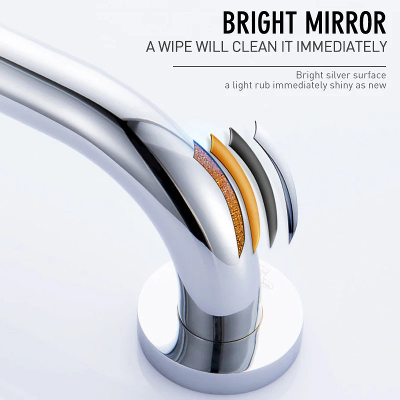 201304 stainless steel bathtub arm safety handle bath shower grab bars bathroom wall mount handle grip tub toilet handrail free global shipping