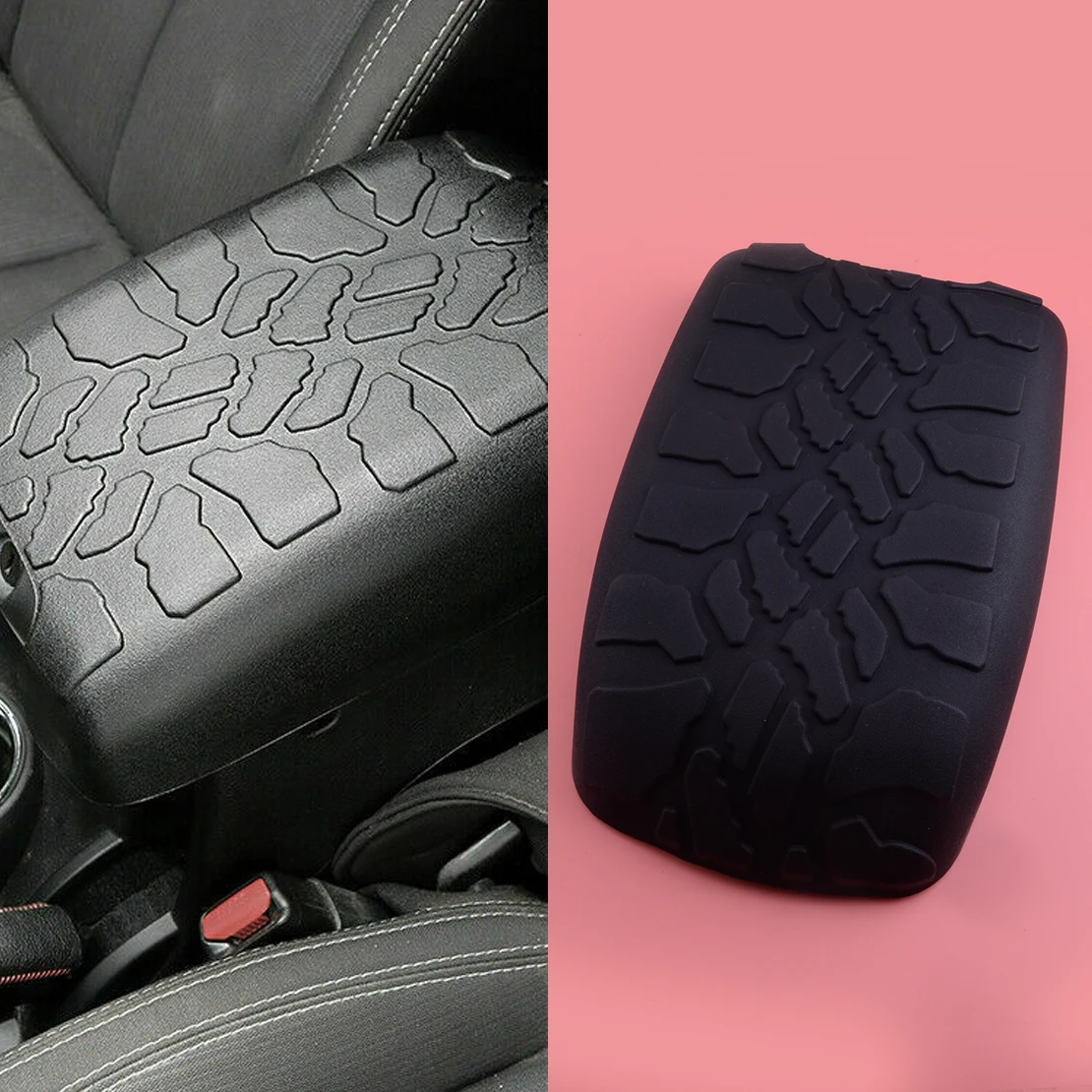 

Car Center Console Armrest Box Cover Cushion Mat Pad Black Fit for Jeep Wrangler JK JKU 2012 2013 2014 2015 2016 2017