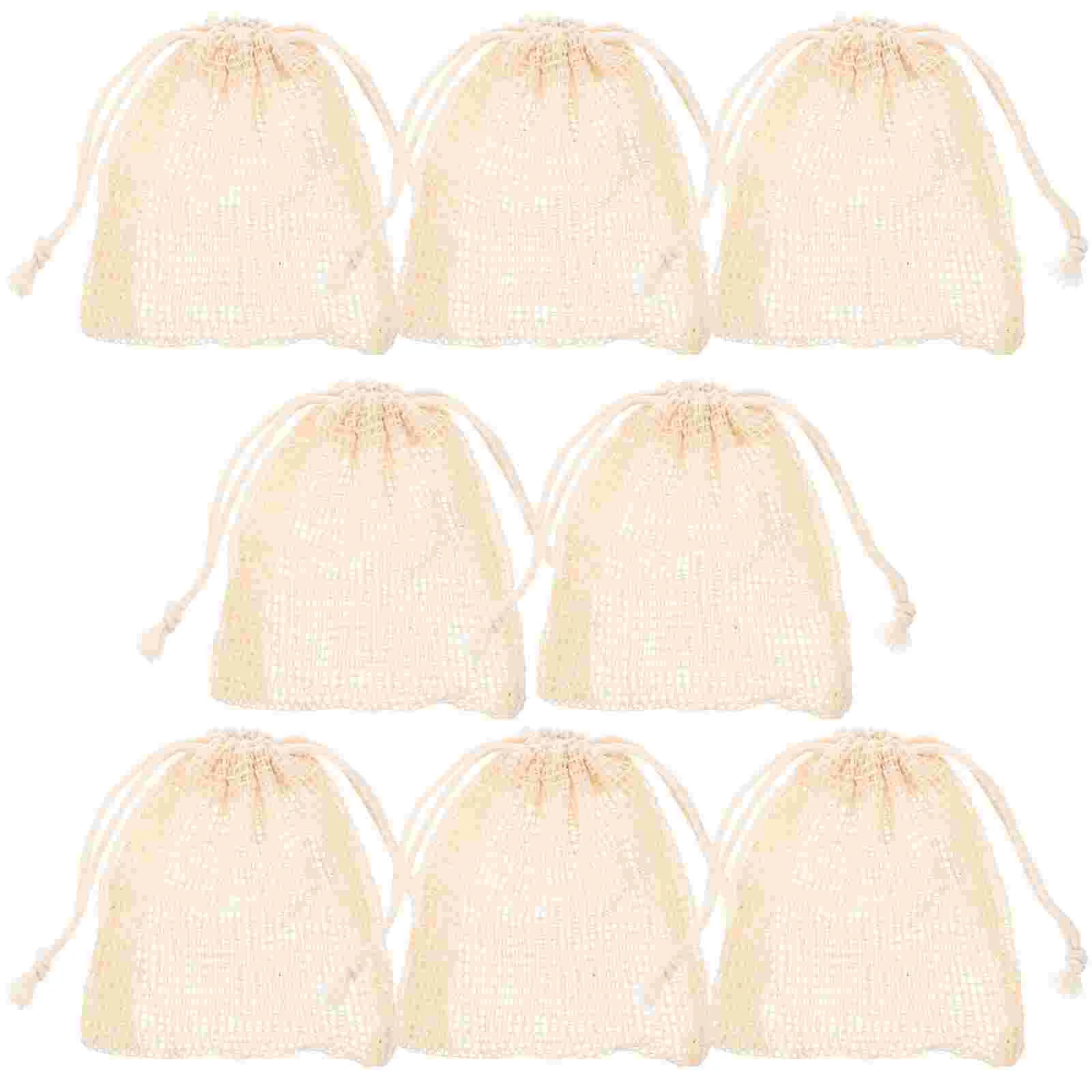 

8 Pcs Bar Soap Pouch Storage Bag Colored Mesh Pouches Cotton Bags Natural Bathing Linen