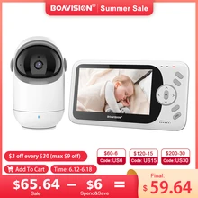4.3 Inch Video Baby Monitor With Pan Tilt Camera 2.4G Wireless Two Way Audio Night Vision Security Camera Babysitter VB801
