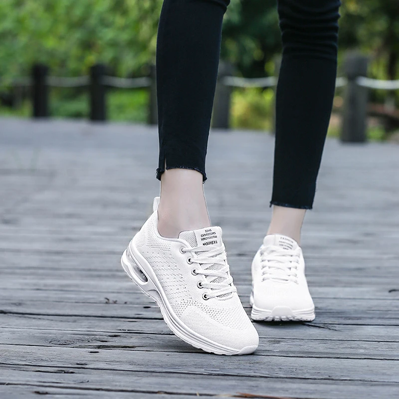 Spring Air Cushion Sports Shoes Unisex Fashion Korean Women Shoes Mesh Breathable Sneakers Men Sneakers Tenis Feminino