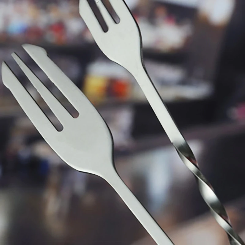 304 ложка для смешивания из нержавеющей стали с длинной ручкой спиральная двойная