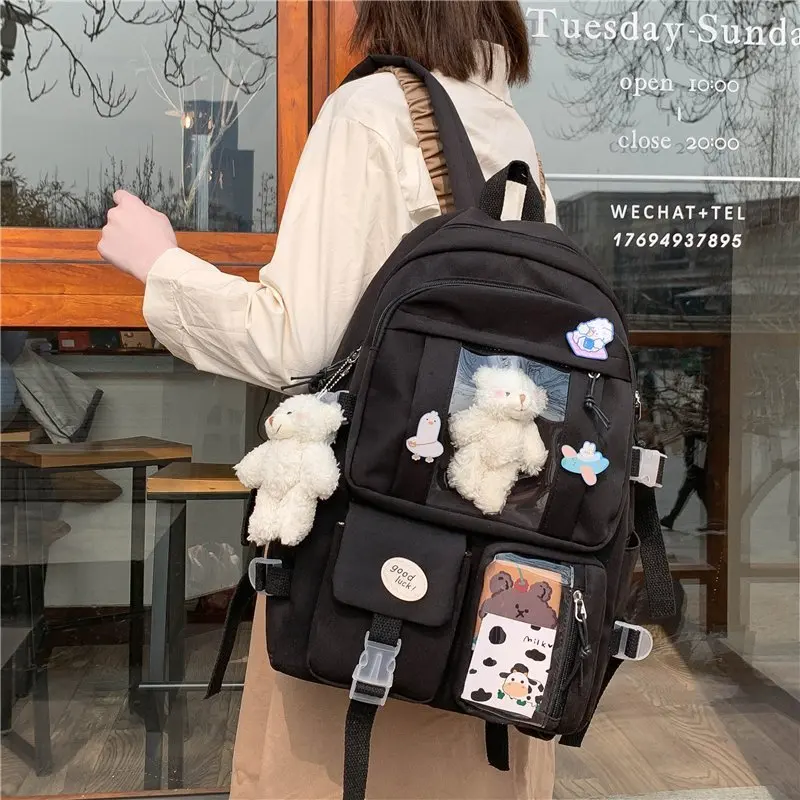 

High School Girls Backpack High Capacity School Bags For Teenage Girls Multi Pockets Kawaii Backpack Women Harajuku Cute Mochila