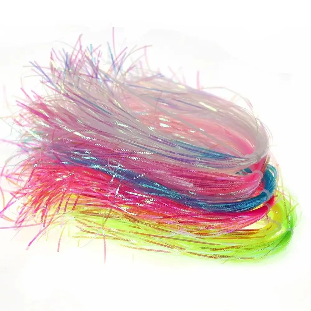 

1mm Width Corrugated Gliss Strands Saltwater Fishing Jig Hook Streamer Flies Tying Flash Tinsel Simulates Fish Scale