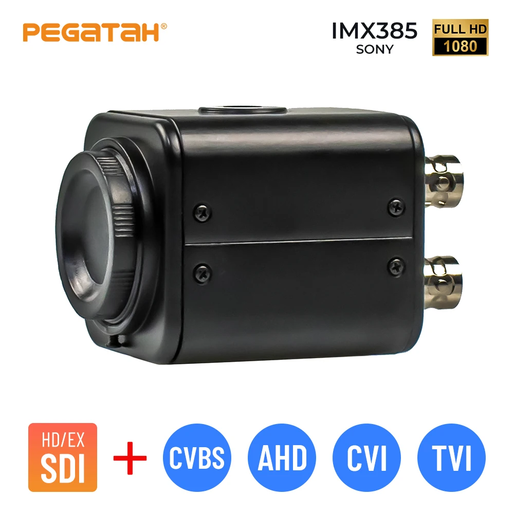 

2MP SDI Box Camera CCTV HD-SDI EX-SDI AHD/TVI/CVI/CVBS 6 IN 1 Security Mini Broadcast Box SDI Cameras with OSD Sony IMX385 60fps