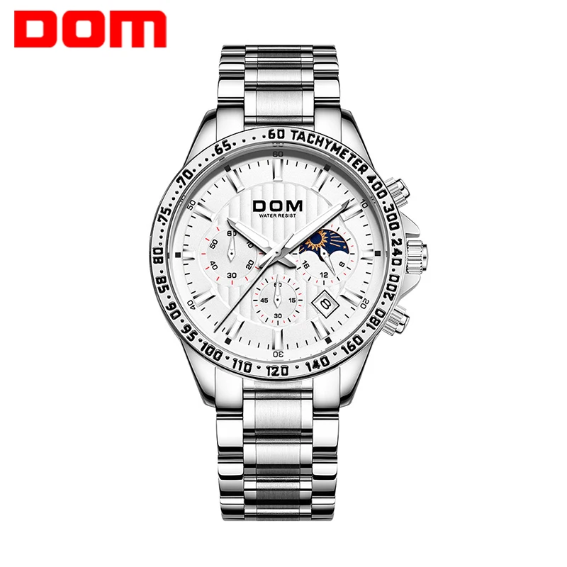 DOM Watch  Sports  Waterproof Luminous Quartz Men's Business  Clock  Luxury Brand M-1339D-7M