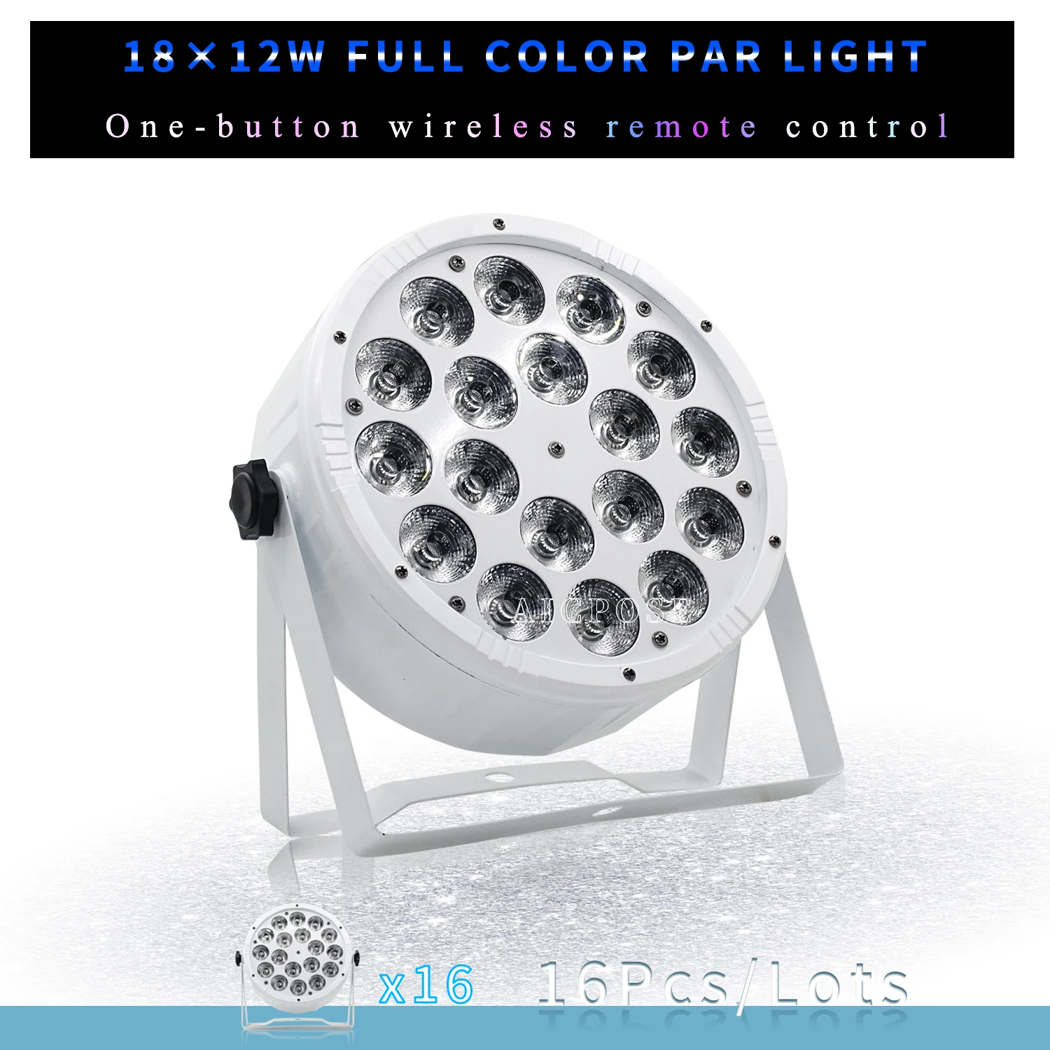 

16Pcs/Lots 18x12W RGBW 4 in 1 LED Par Light Wireless Remote Control Stage Flat Spotlight For DJ Disco Party Stage Performance