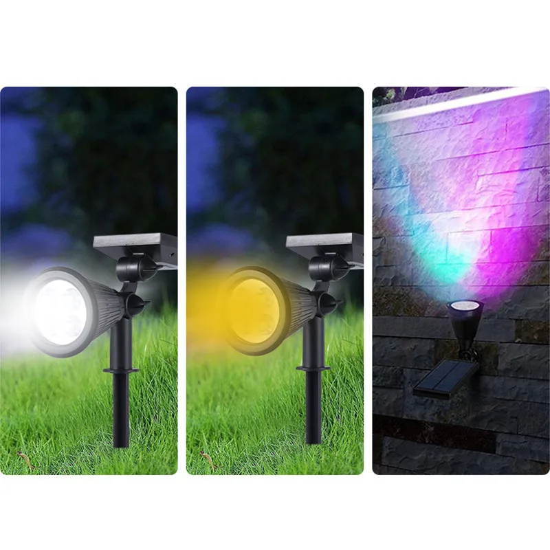 

Adjustable Outdoor Led Solar Spotlight Solar Garden Light Solar Powered Spotlight for Landscape Path Wall Solar Garden Light
