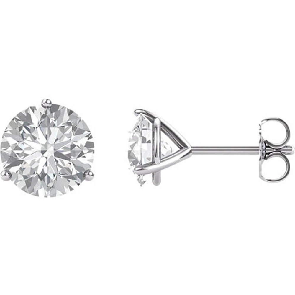 

Moissanite earrings 0.50carat 5mm Diamond Stud Earrings 14k Yellow Gold ClassicDiamond Earrings Bridal or Birthday Gift