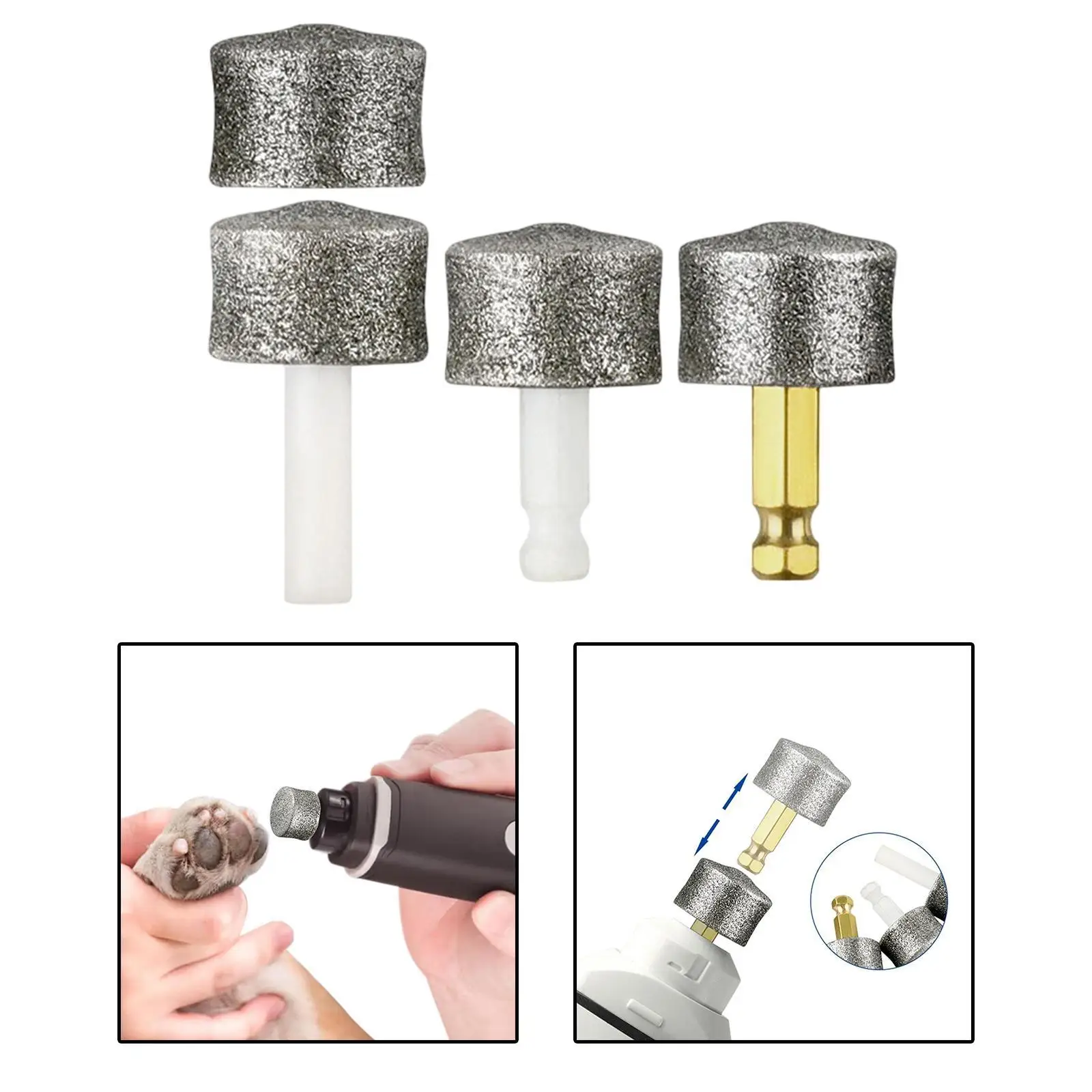 4 Упаковки Сменные Головки Для Шлифовальной Машины Ногтей Собак
