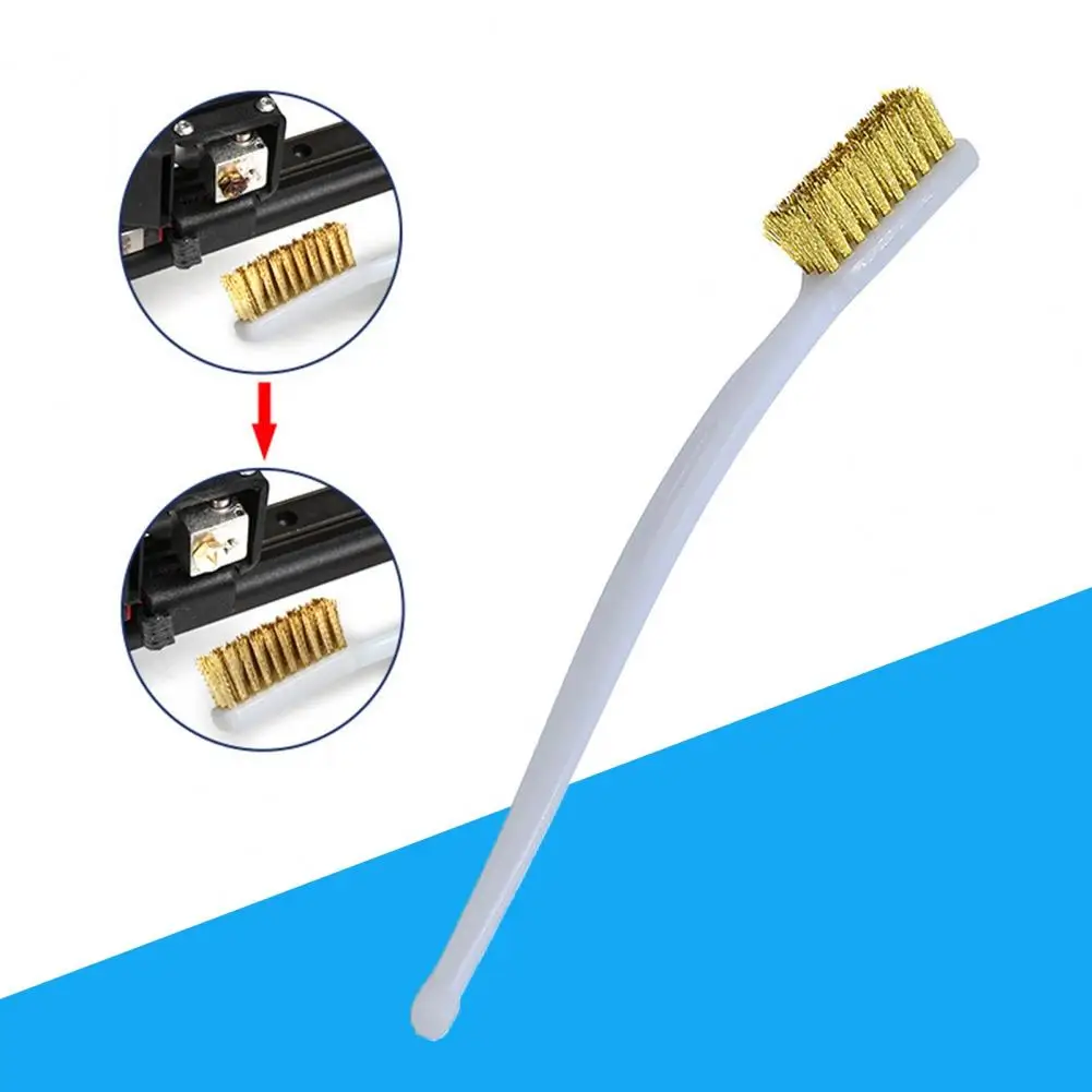 

Cleaner 3D Printer Heater Block Copper Brush Lightweight Cleaning Brush 3D Printer Nozzle Cleaning Toothbrush for Door
