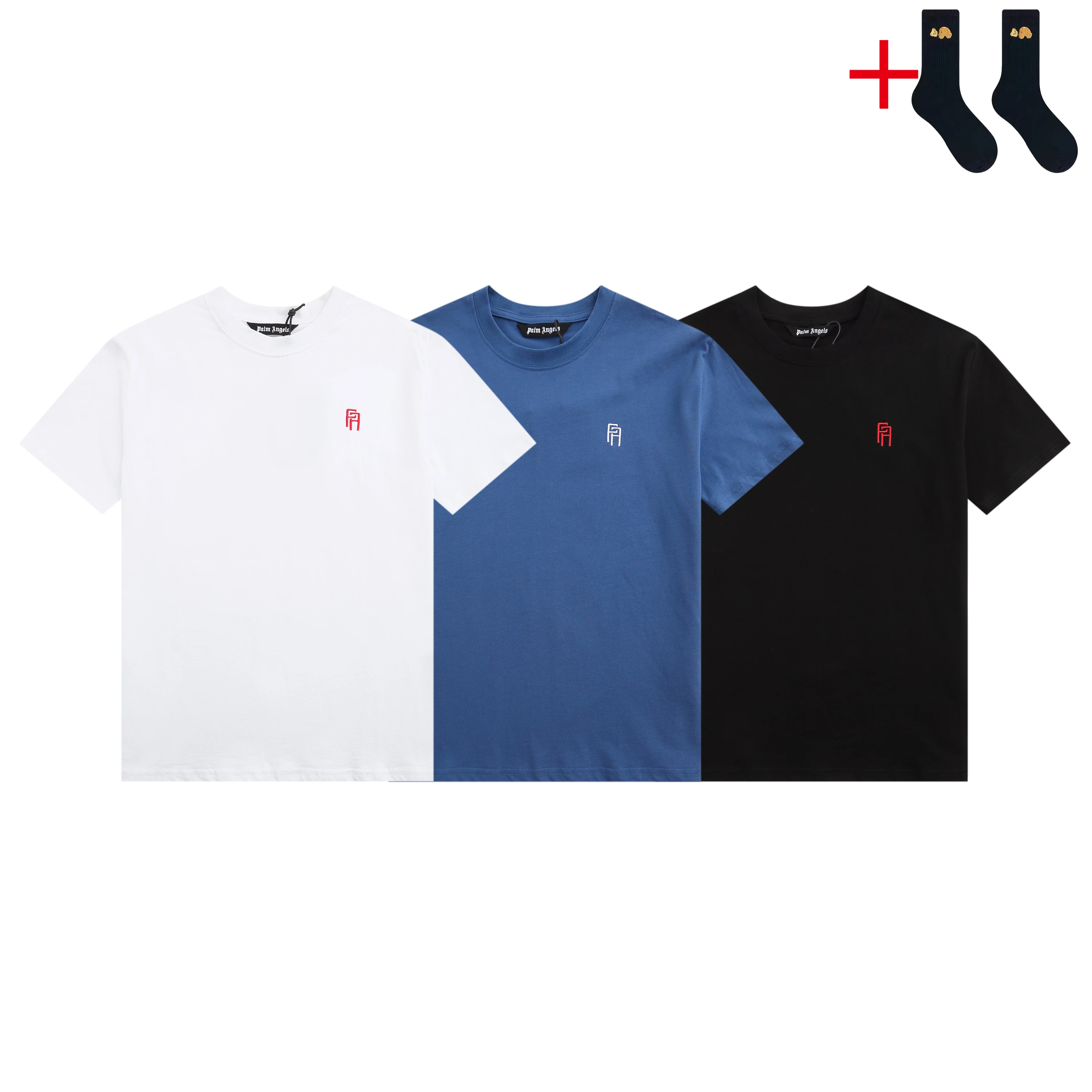 

New Palm Angels Letter Logo T-shirt Short Sleeves Round Neck Man Woman, Lovers Of the Style Couple, loose And Relaxed With 22SS