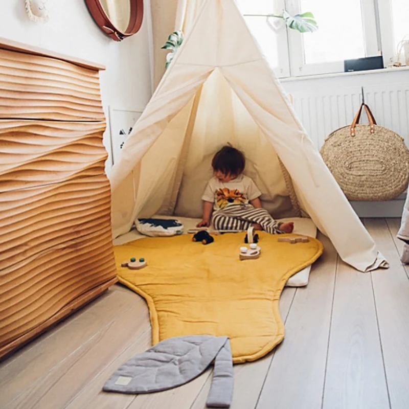 

Baby Crawling Mat Infant Fashionable Play Mats Children Cartoon Game Mattress Toddler Pear Shaped Floor Rug Kids Room Decoration