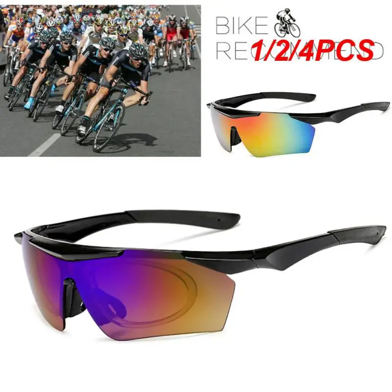 

1/2/4PCS 2023NEW Professional Polarized Cycling Glasses Bike Goggles Outdoor Sports Sunglasses UV 400 With 5 Lens 5