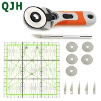 45mm leather craft rotary cutter leather cutting tool set fabric circular blade knife diy patchwork sewing quilting tool