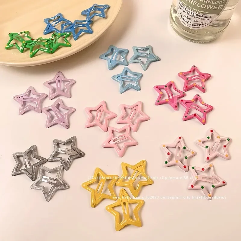 Детские заколки для волос со звездами 10 шт