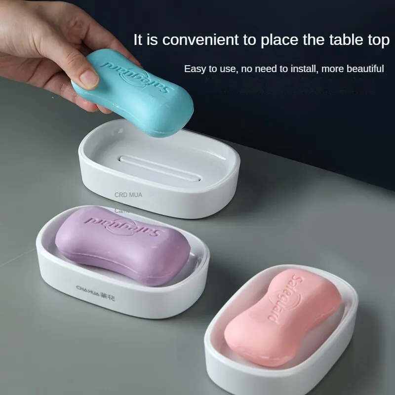 

CHAHUA Double Layer Drain Artes Soap Dish Soap Shelf for Efficient Bathroom Organization