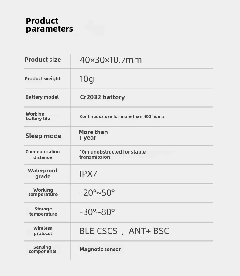 Двухрежимный датчик скорости и каденции XOSS VORTEX — Bluetooth ANT+ совместимый для езды на