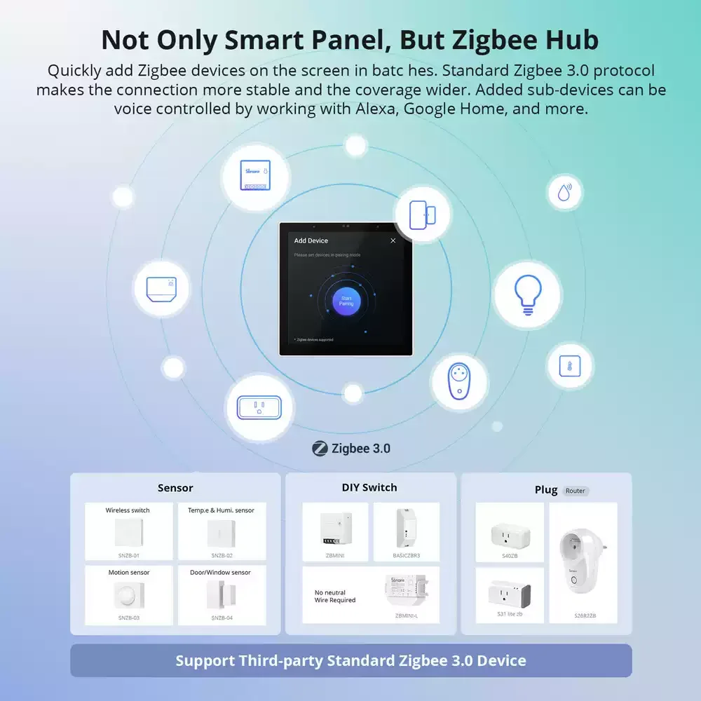 Фото SONOFF Zigbee Smart SNZB 02D — интеллектуальный датчик температуры и влажности с ЖК-экраном для мониторинга бытовых условий. №1