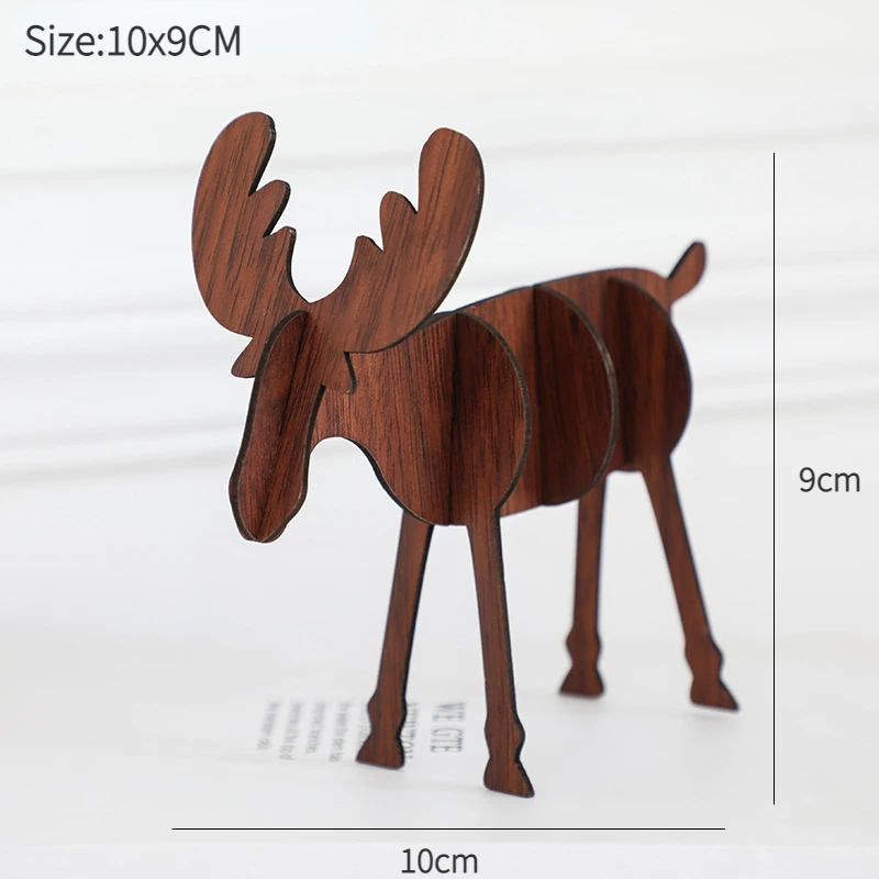 

Деревянный новогодний кулон ELK06