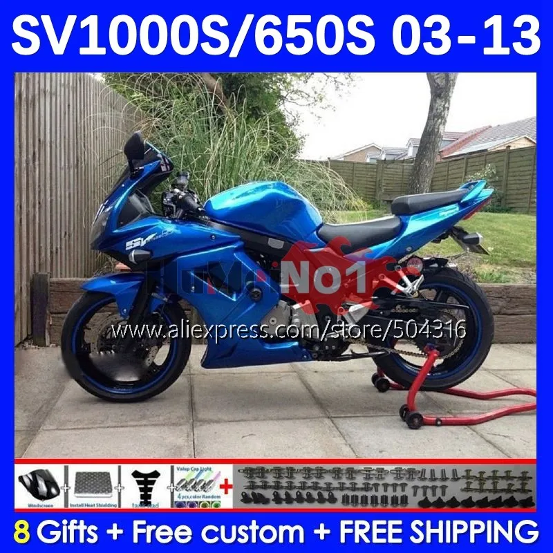 

SV1000S For SUZUKI SV650S SV650 SV1000 S 26MC.38 SV 650S 1000S 03 04 05 06 07 08 2009 2010 2011 2012 2013 Fairings blue stock