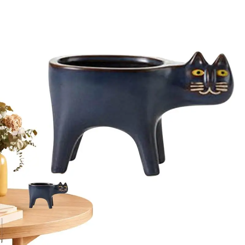 

Керамический цветочный горшок в форме милого кота, горшки для сада с плантатором для суккулентов, контейнер для растений, милый домашний декор для гостиной