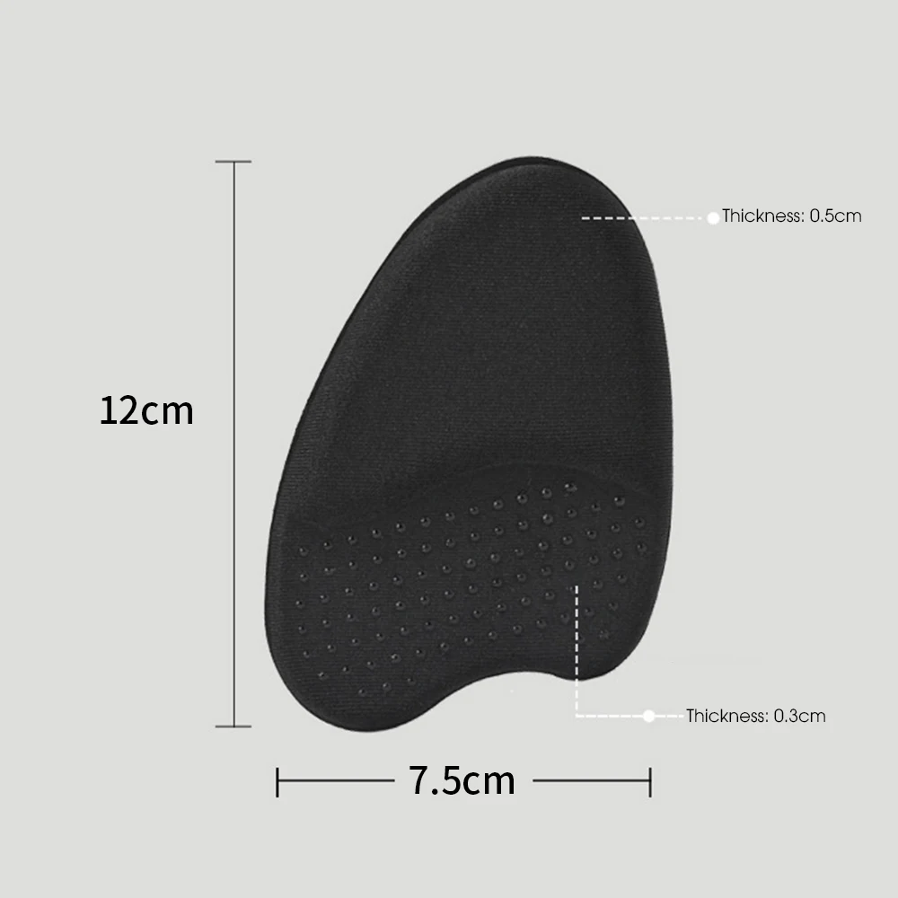 Women Forefoot Pad Relief Forefoot Insert Half Size Insoles Non-slip Sole Shoe Breathable Sweat Absorbing Foot Pads for Shoes images - 6
