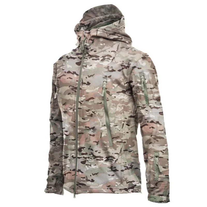

Coats Hooded Bomber Tactical Mens Shark Skin Soft Shell Jackets Men Tactical Windproof Waterproof Army Combat Jackets For Male