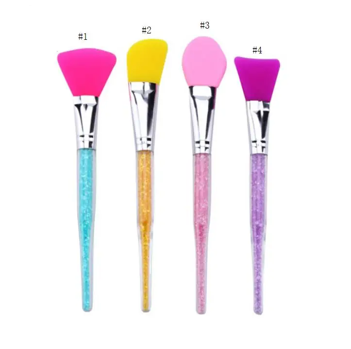 

Silicone Shining Handle Makeup Brushes Soft Facial Mask Brush Multi Function Color Cleaning Tools Lady Cosmetics Home SN818