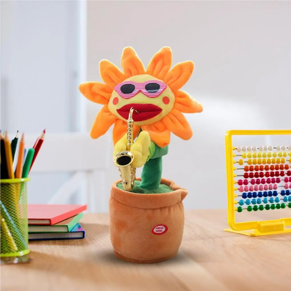 

Плюшевая игрушка в виде цветка, игрушечные реквизиты для взрослых и детей, электрическая игрушка, маленькие интересные уникальные музыкальные игрушки на батарейках